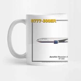 Boeing B777-300ER - Aeroflot Russian Airlines (Art Print) Mug